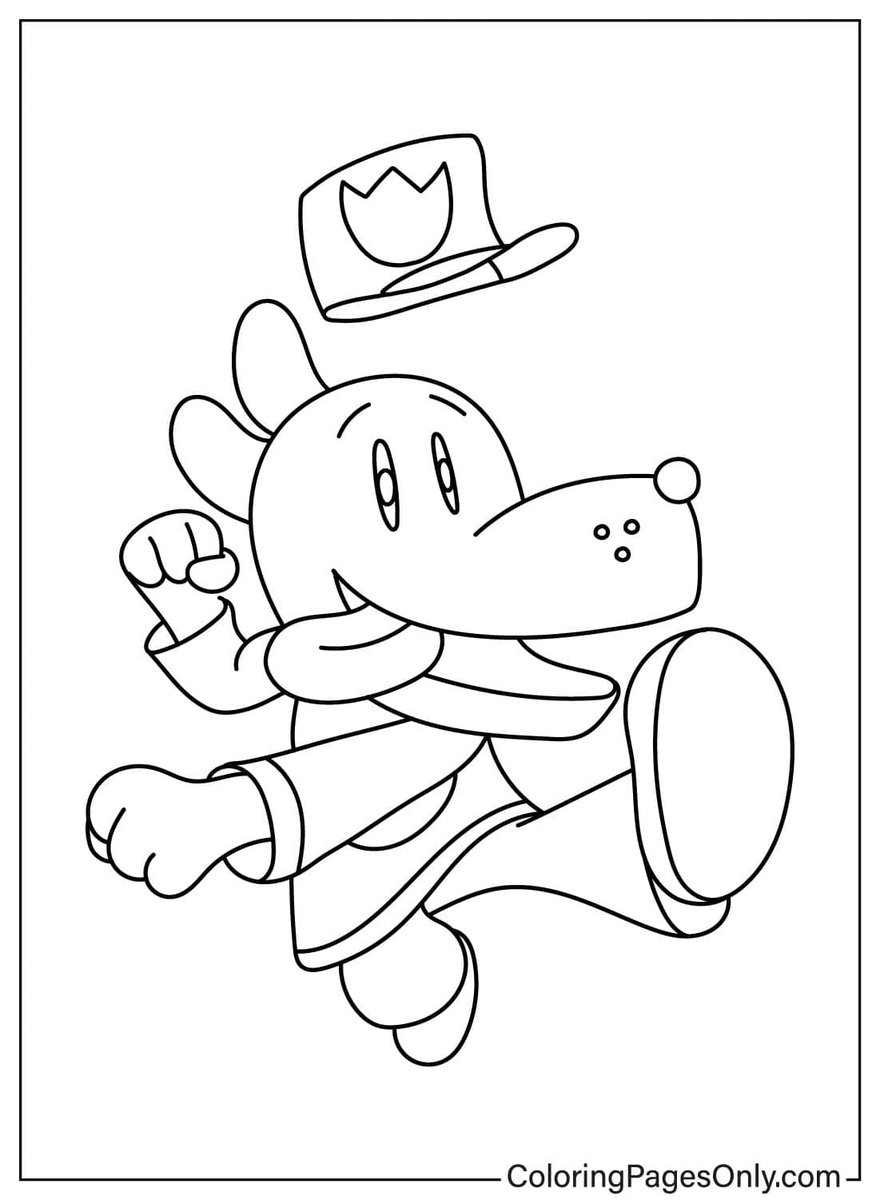 dog man coloring page