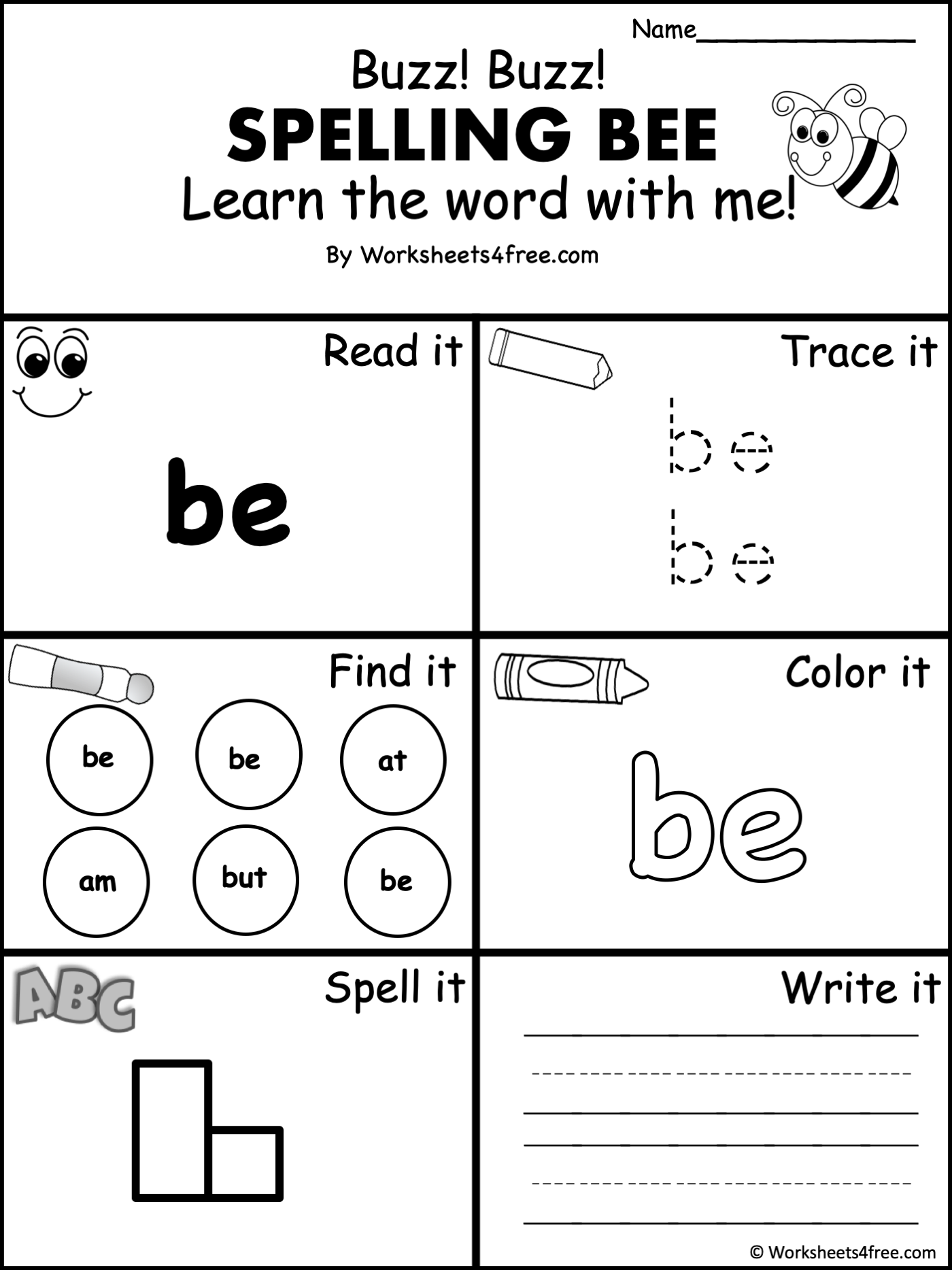 Free Dolch Sight Word Worksheet Be Worksheets4Free