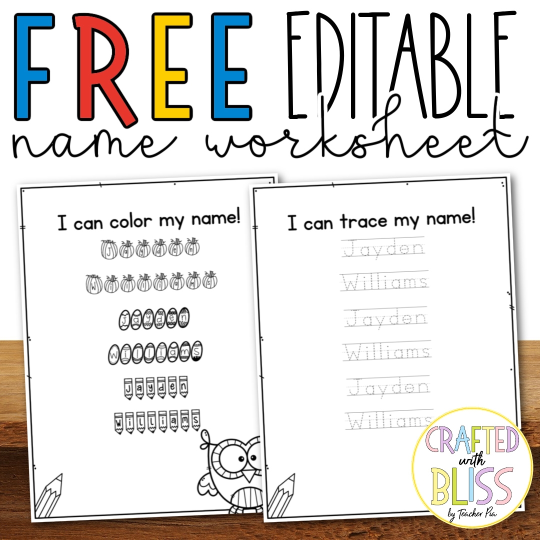 FREE EDITABLE Name Practice Worksheet Preschool Sped Kindergarten OT Made By Teachers FREE EDITABLE Name Practice Worksheet Preschool Sped Kindergarten OT Made By Teachers
