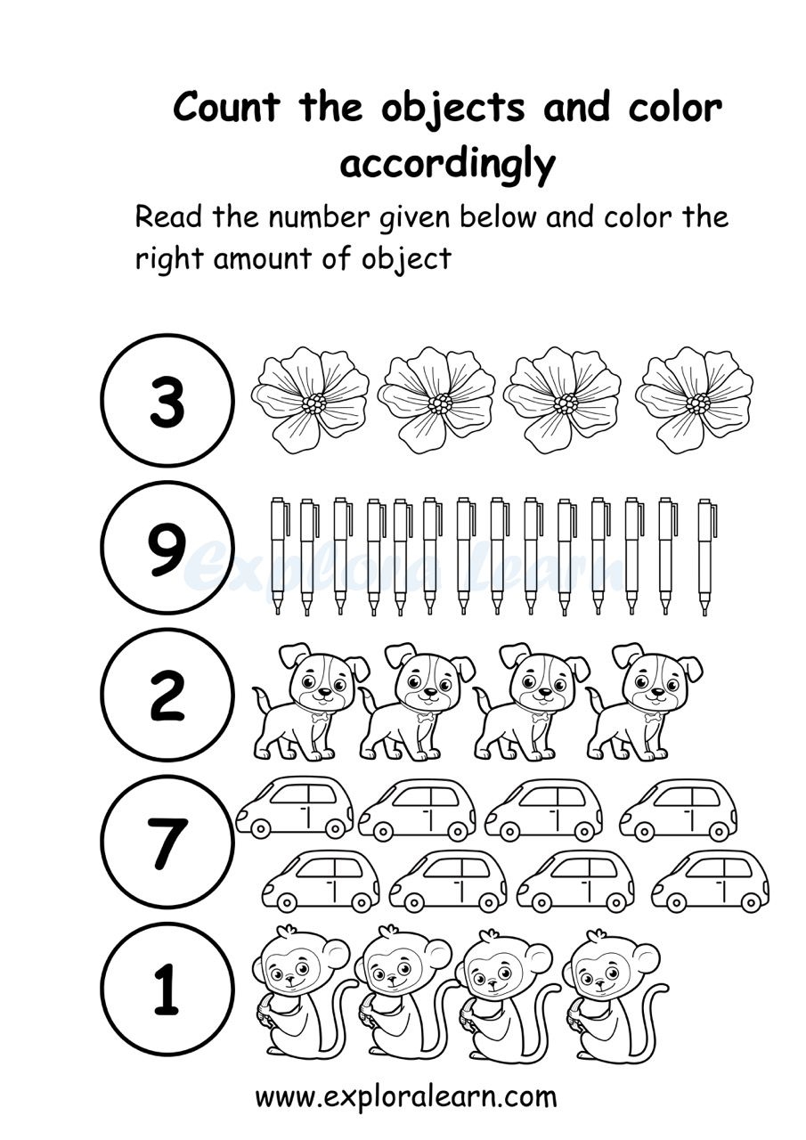 Free Exploralearn Worksheets Counting Worksheet