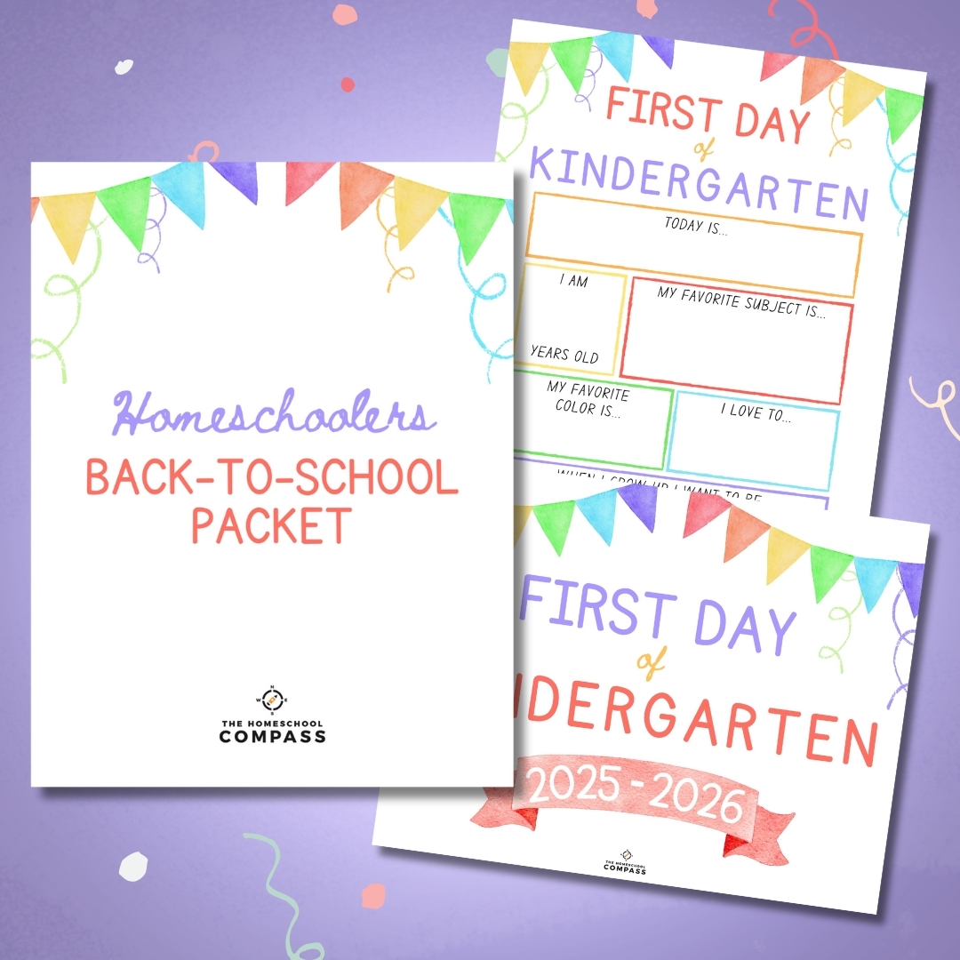Free First Day Of School Printable Signs Homeschool Compass