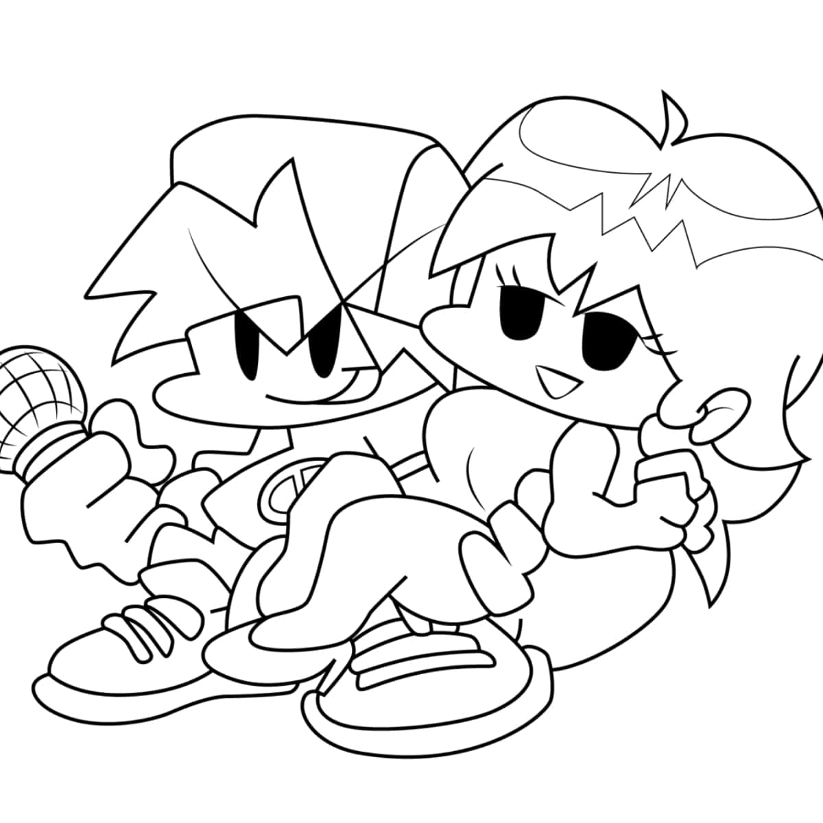 Free FNF Coloring Pages Friday Night Funkin Artsy Pretty Colors