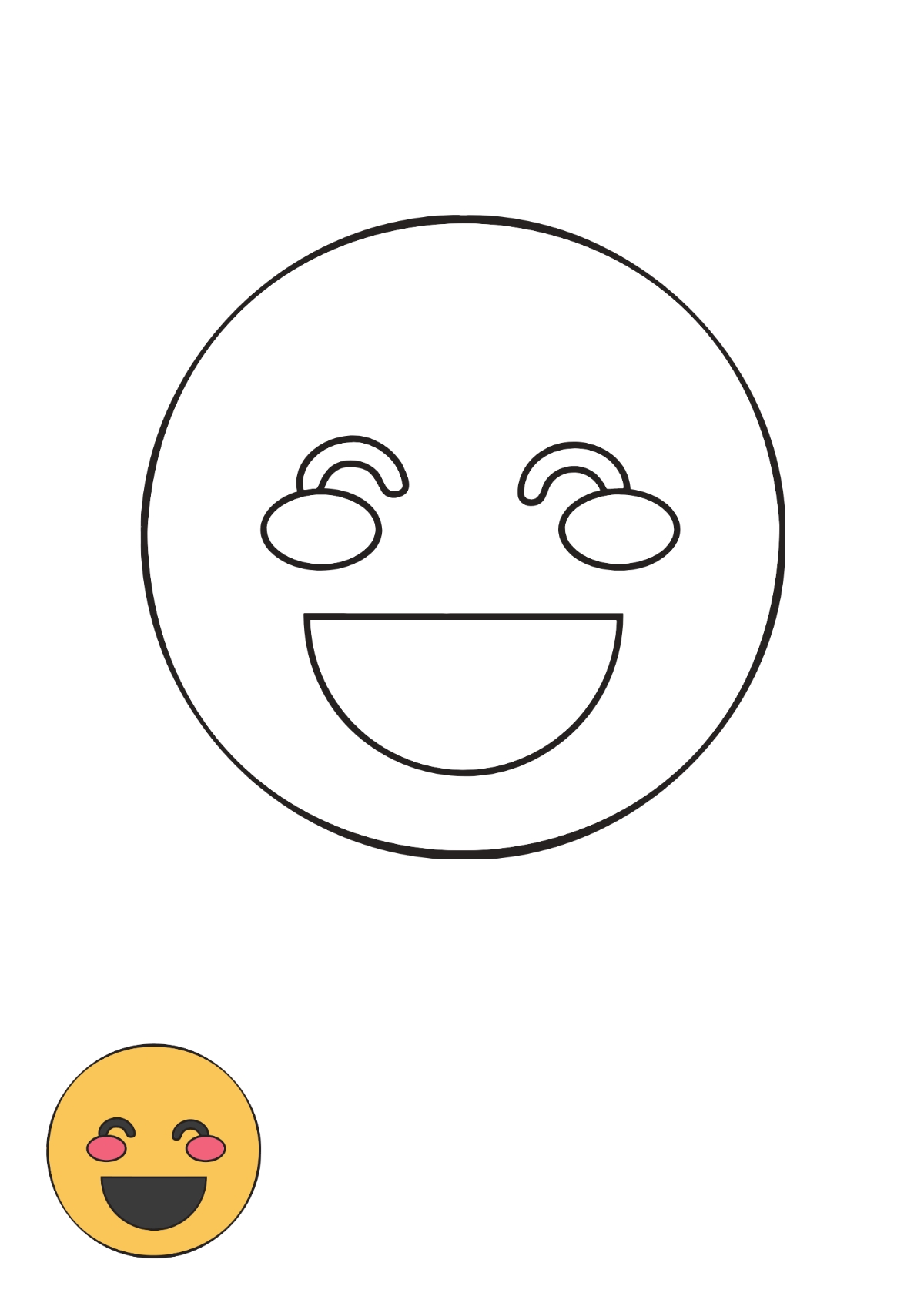Free Happy Face Coloring Page Template To Edit Online