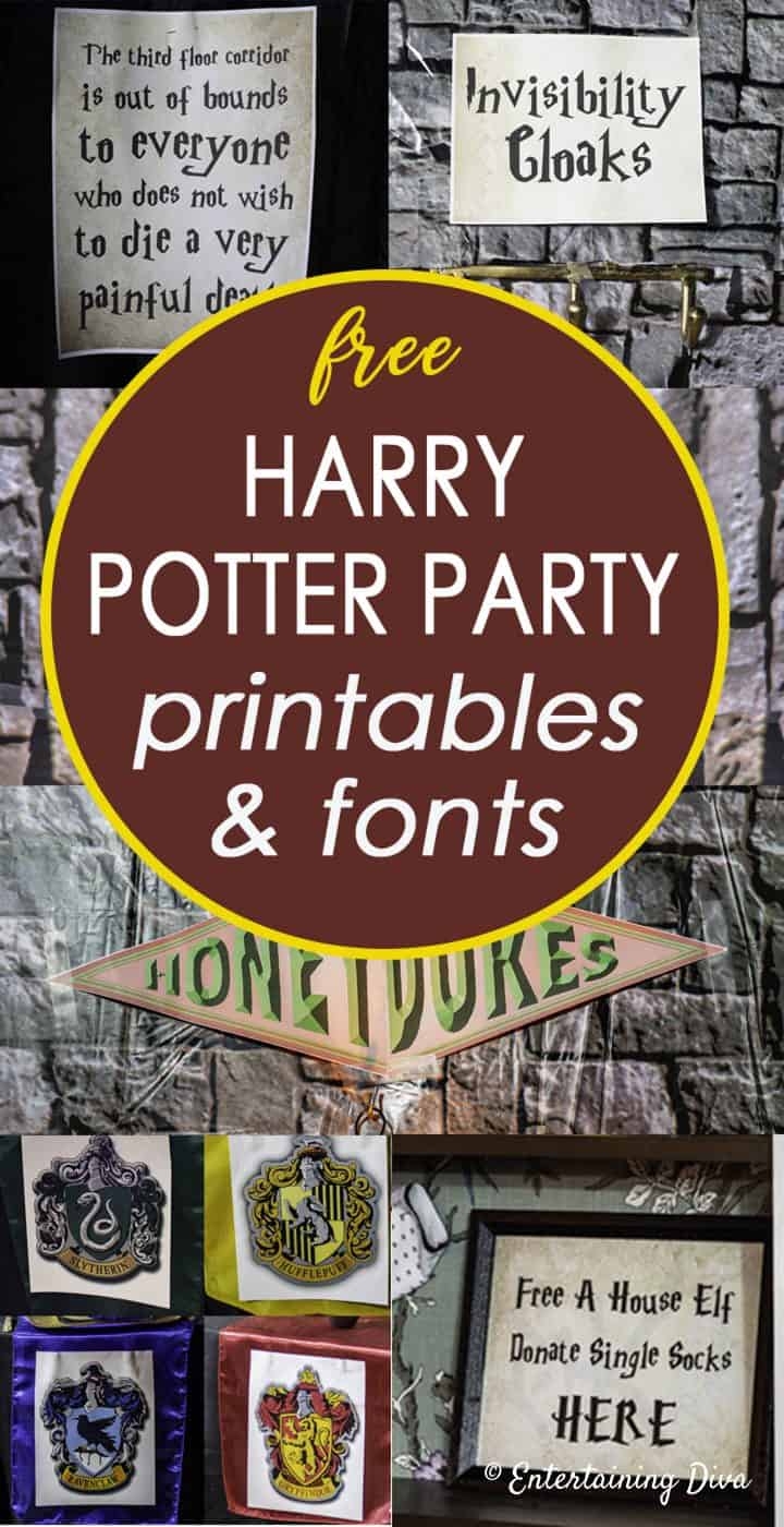 Free Harry Potter Printables And Fonts