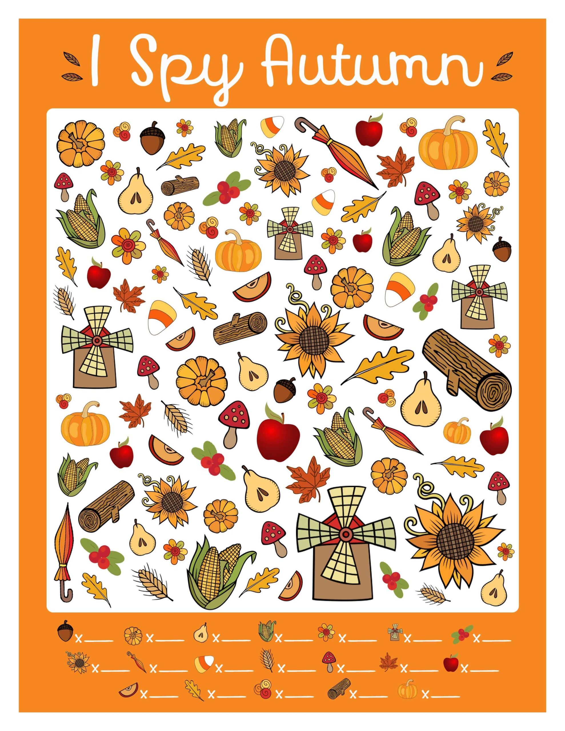 Free I Spy Autumn Printable Game Www TeepeeGirl Free I Spy Autumn Printable Game Www TeepeeGirl