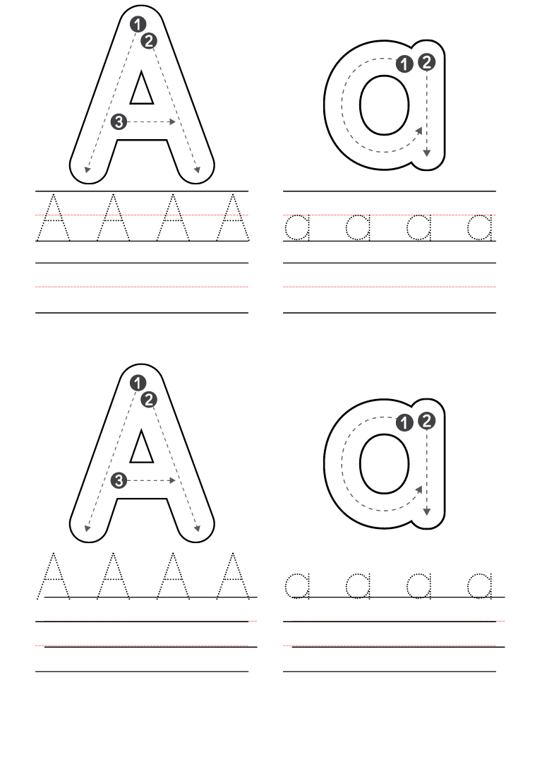 Free Kindergarten Letter A Worksheets Printable PDF Free Kindergarten Letter A Worksheets Printable PDF