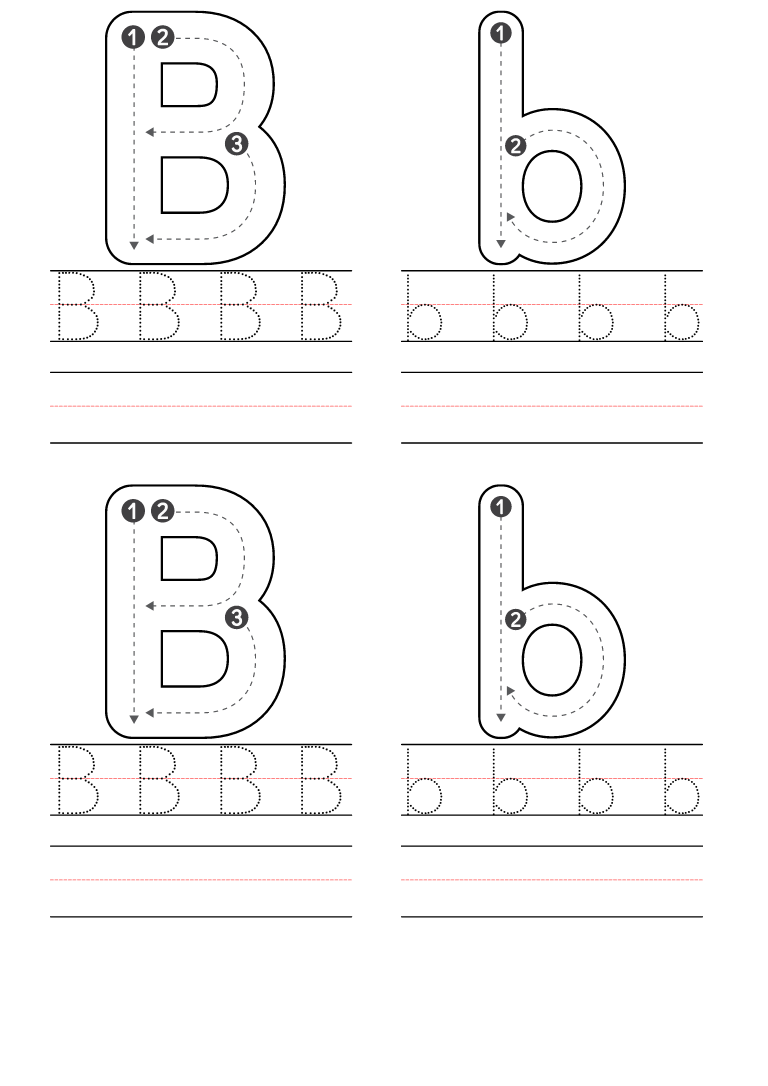 Free Kindergarten Letter B Worksheets Printable PDF Free Kindergarten Letter B Worksheets Printable PDF