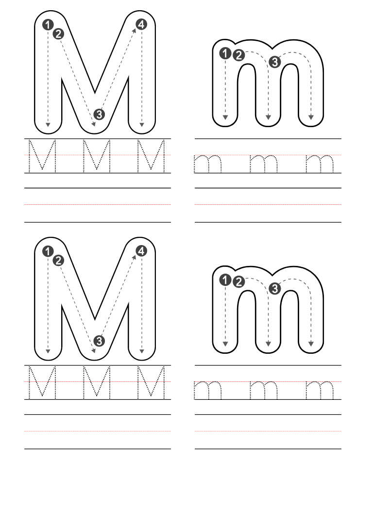 Free Kindergarten Letter M Worksheets Printable PDF