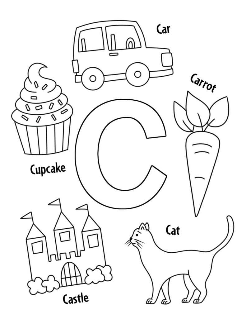 preschool letter c worksheet