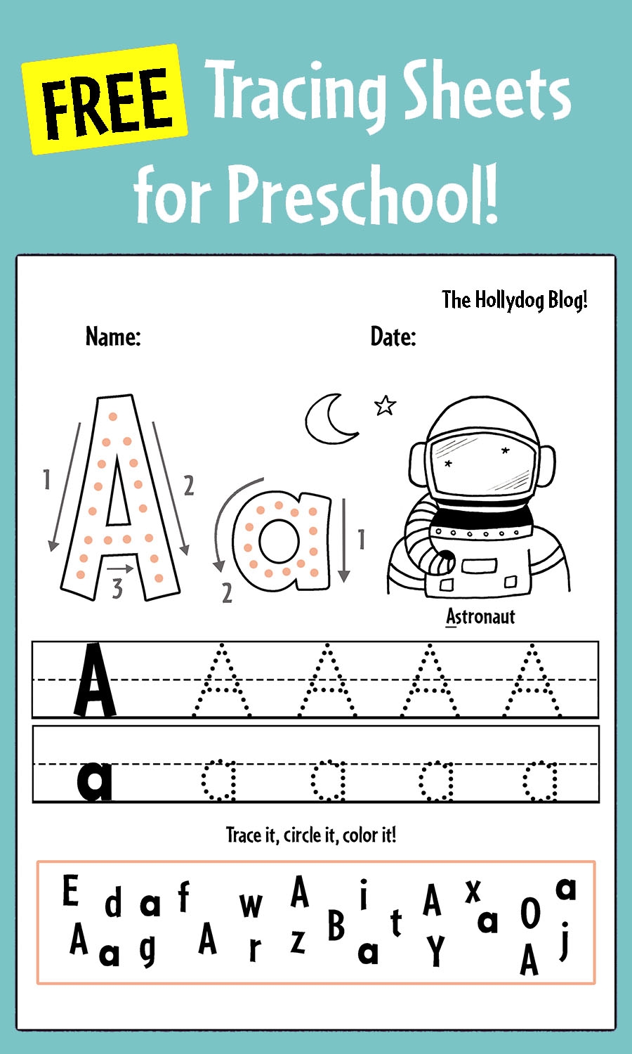 tracing worksheet for preschool