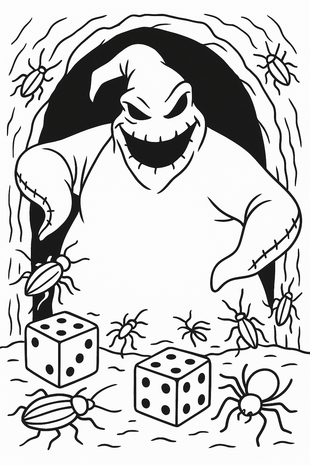 oogie boogie coloring page