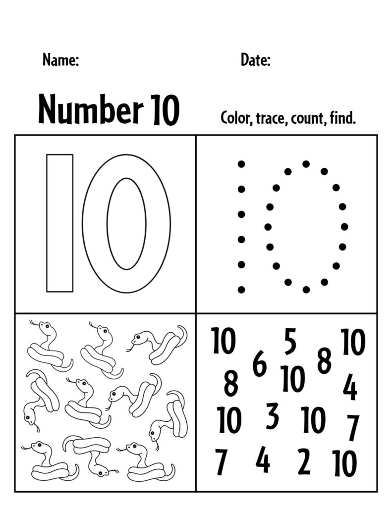 FREE Number 10 Worksheets For Preschool The Hollydog Blog FREE Number 10 Worksheets For Preschool The Hollydog Blog