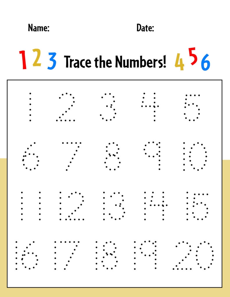 free printable number tracing