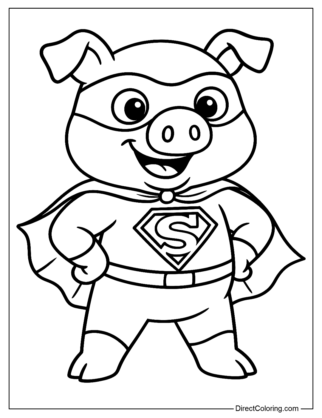 Free Pig Coloring Pages Free PDF To Download And Print