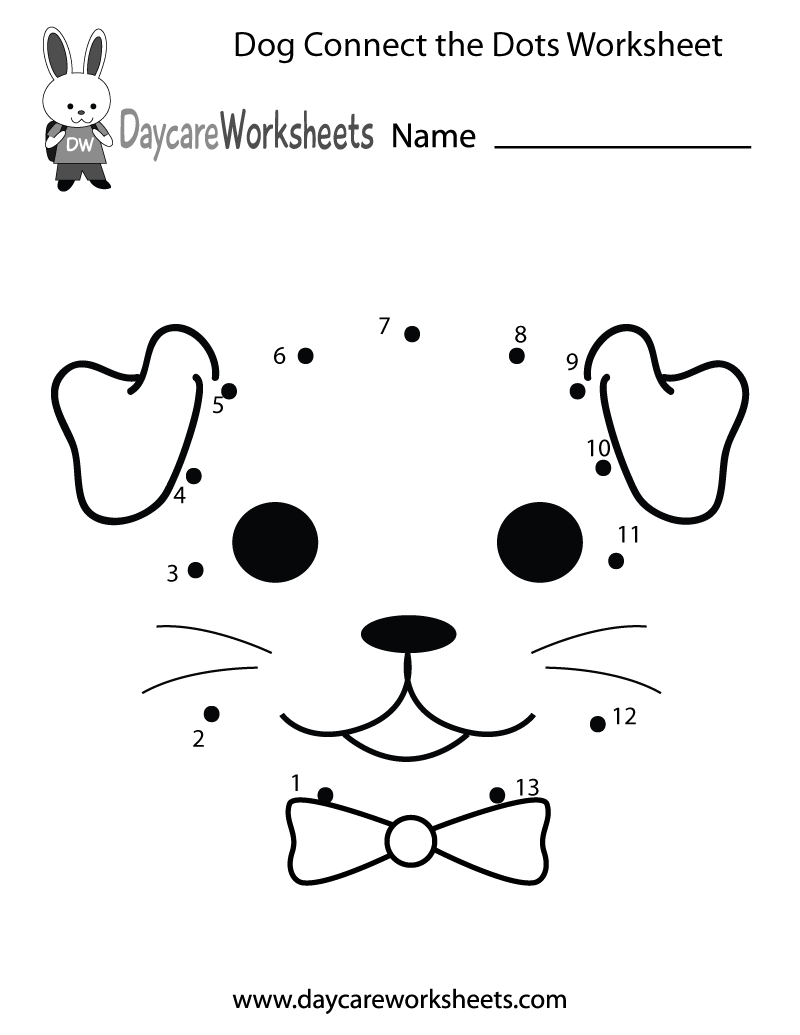 Free Preschool Dog Connect The Dots Worksheet Free Preschool Dog Connect The Dots Worksheet