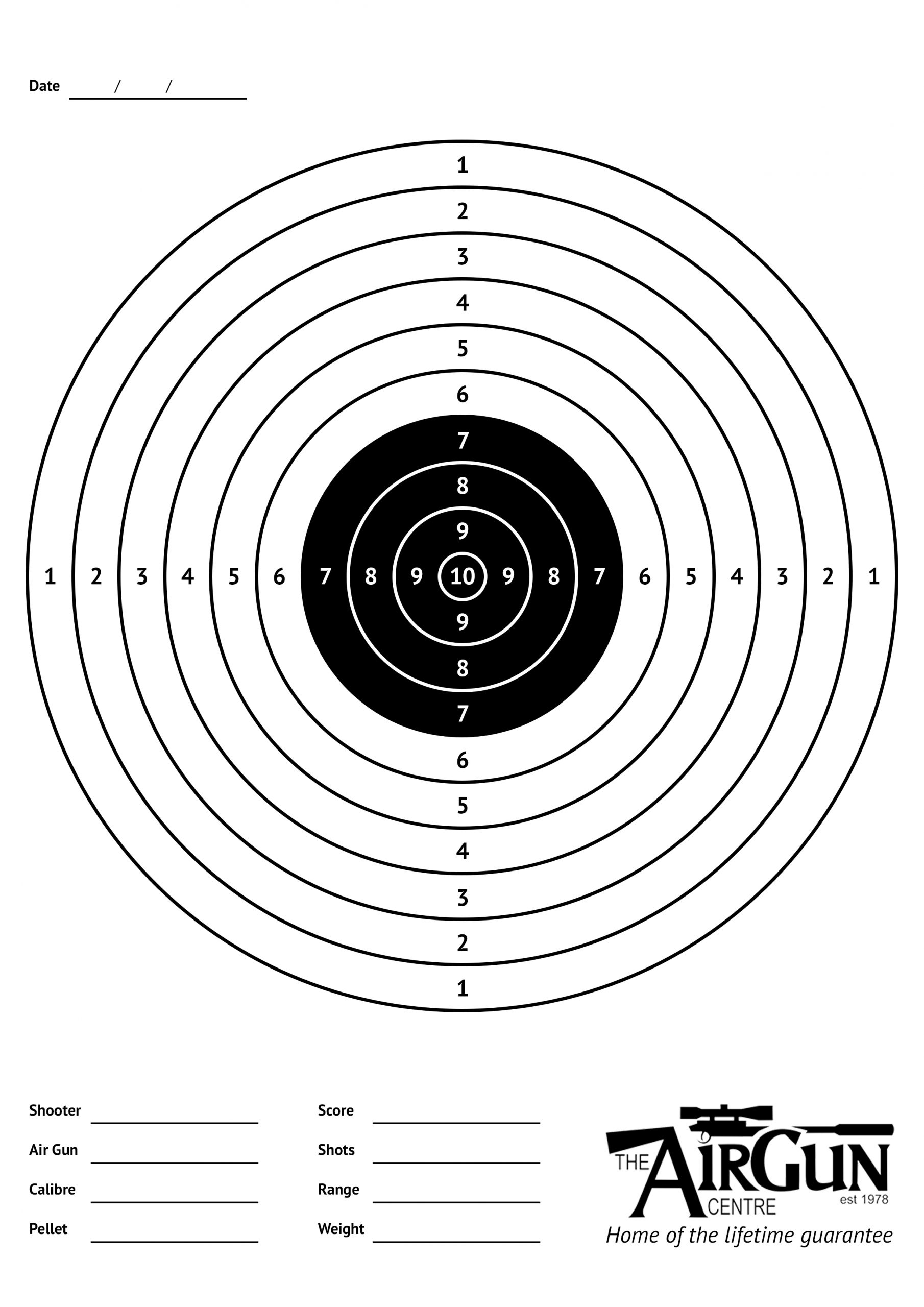 Free Printable Air Rifle Targets A4 17cm 14cm The Airgun Centre Free Printable Air Rifle Targets A4 17cm 14cm The Airgun Centre