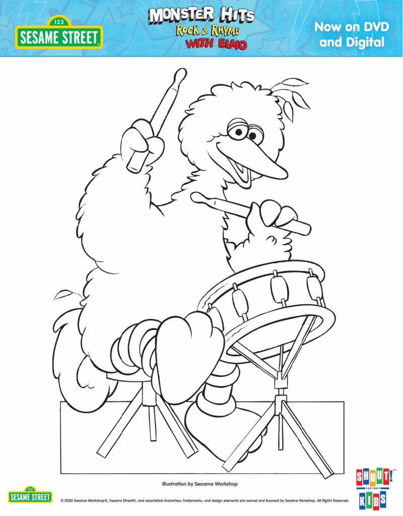sesame street big bird coloring pages
