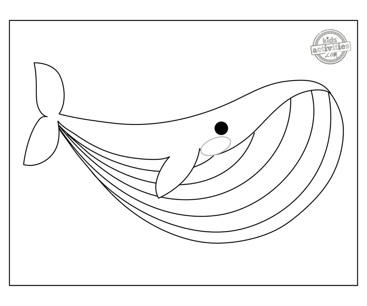 blue whale coloring page