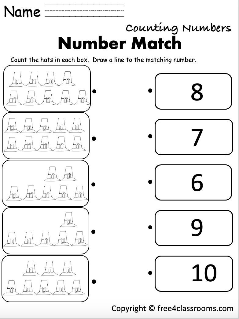 number counting sheets