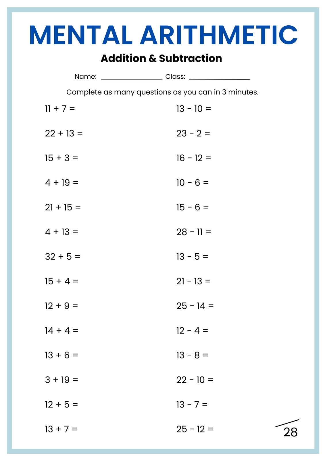 free math worksheet maker