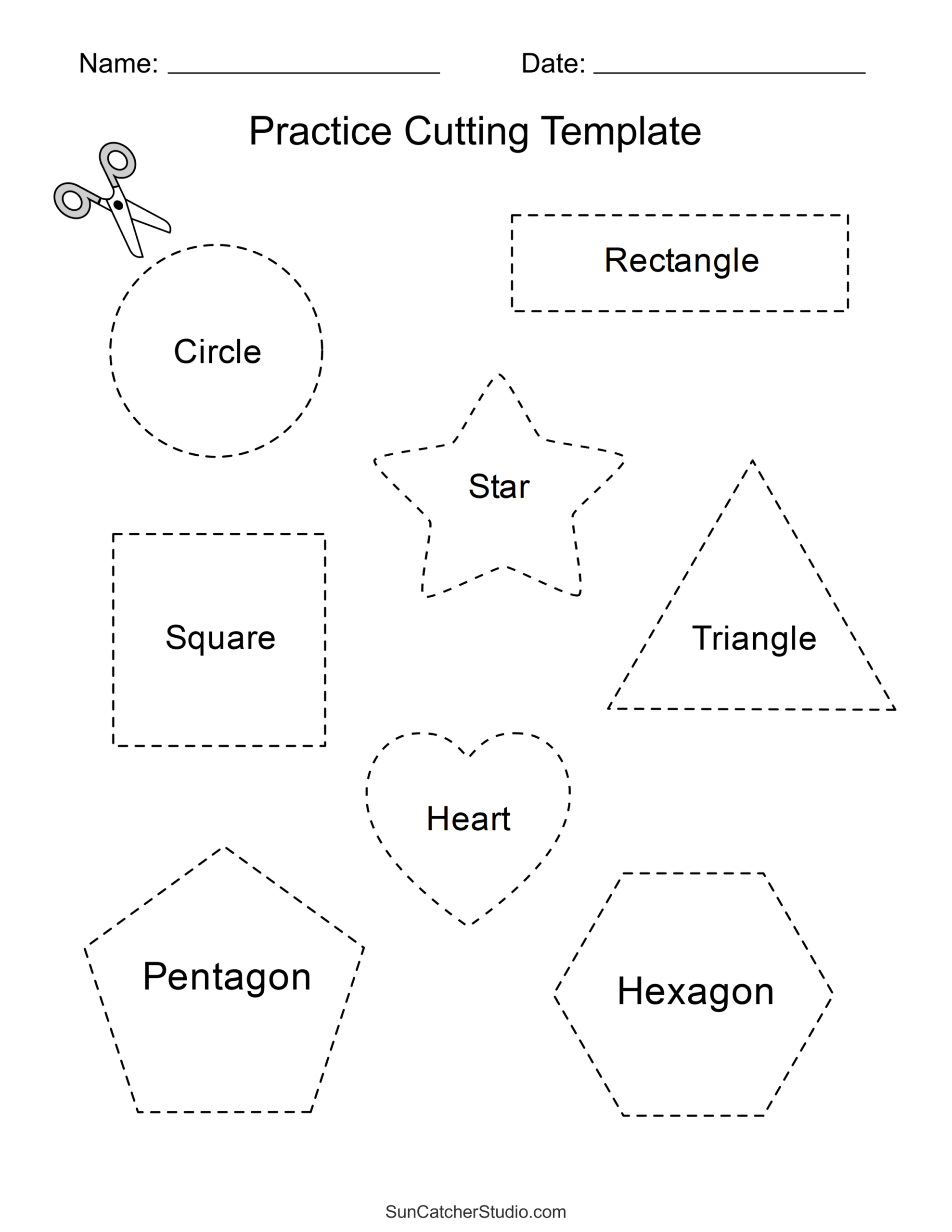 cut shapes worksheet