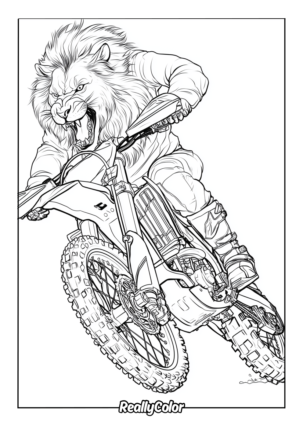dirt biking coloring pages