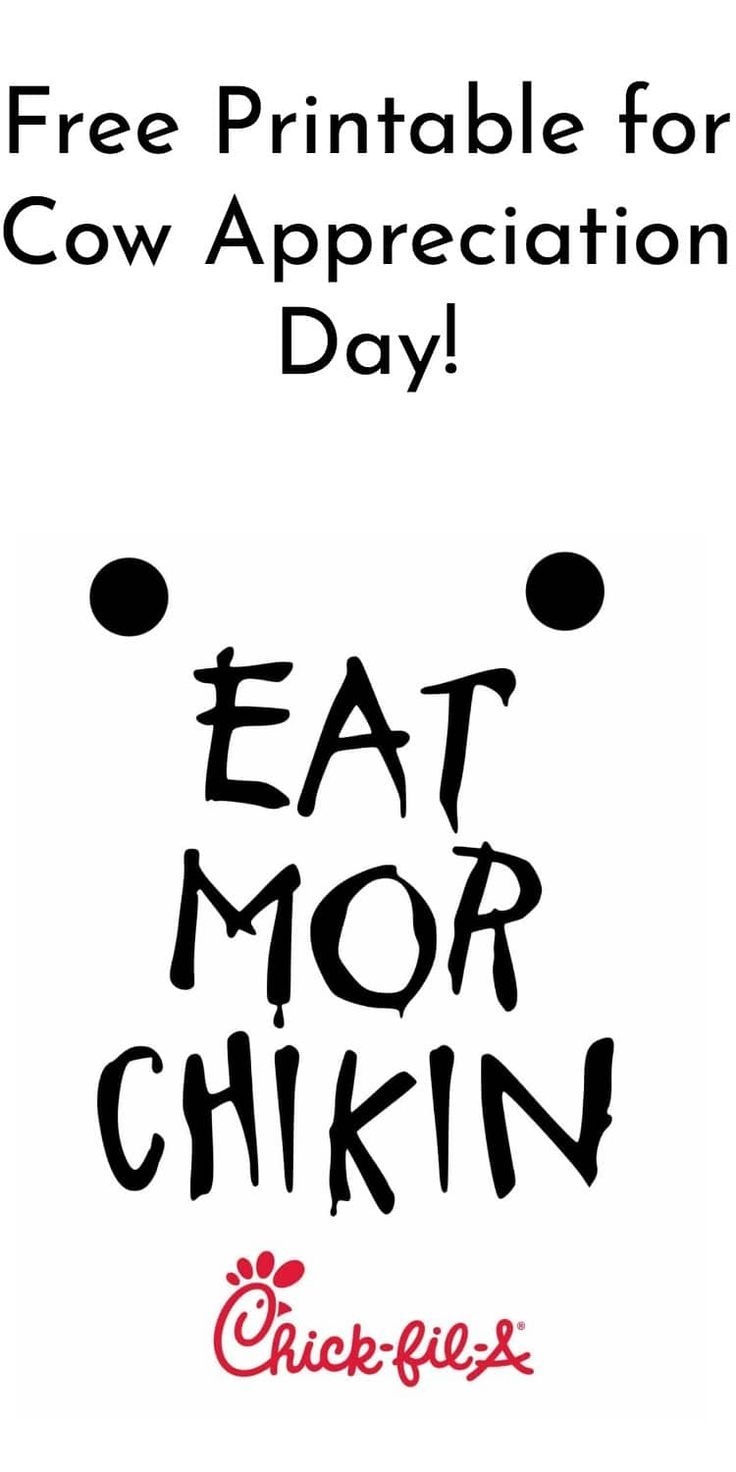Free Printable Eat More Chikin Printable Sign 2024