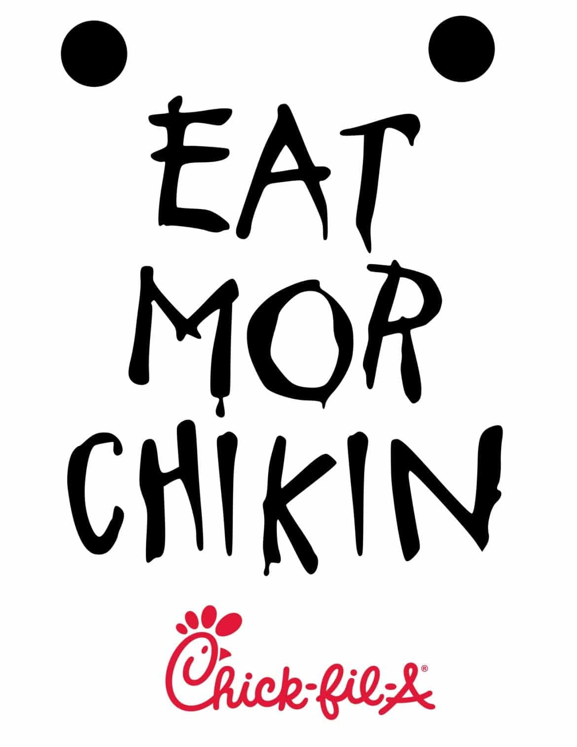 Free Printable Eat More Chikin Printable Sign Clarks Condensed