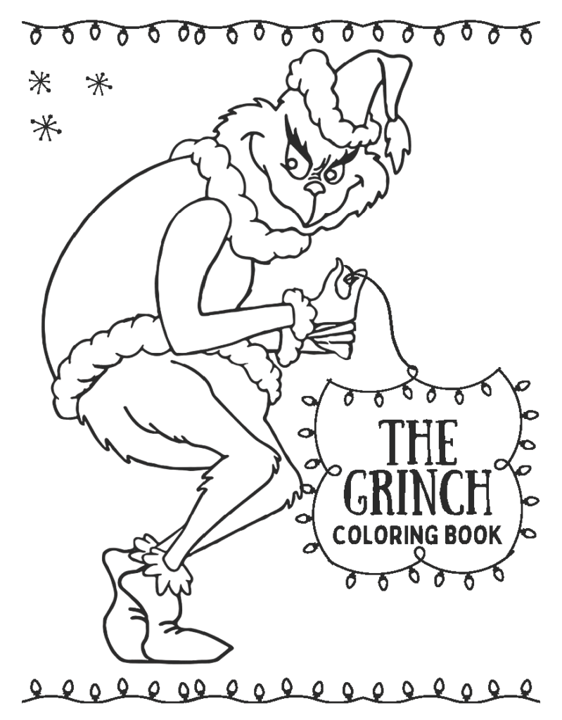 Free Printable Grinch Coloring Book Baking You Happier