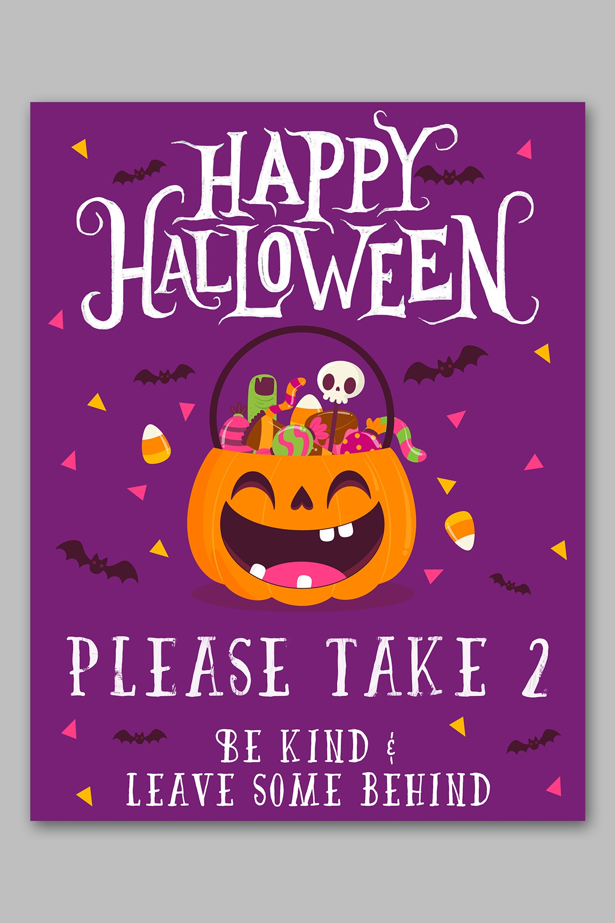 Free printable halloween candy sign set example 1 Mom Envy