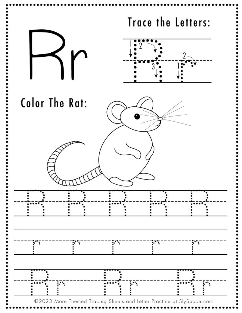 letter r worksheets for preschoolers