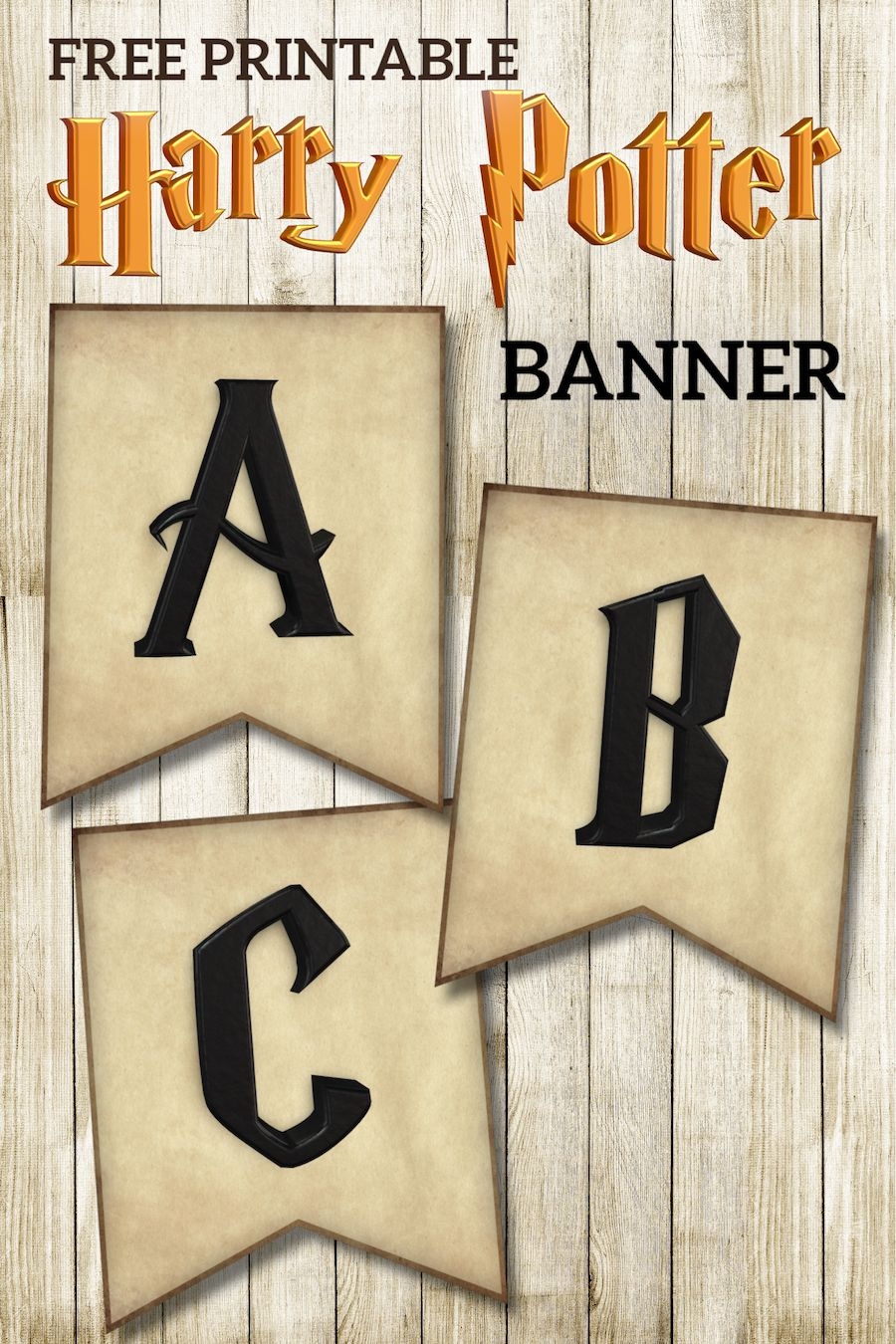 Free Printable Harry Potter Banner Letters Paper Trail Design