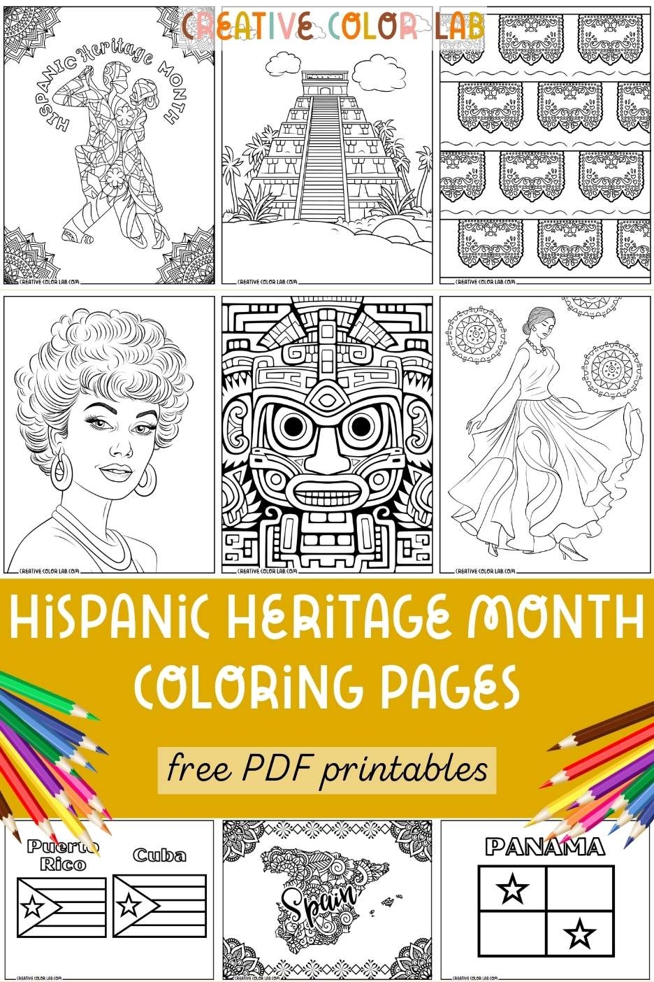 Free Printable Hispanic Heritage Month Coloring Pages Free Printable Hispanic Heritage Month Coloring Pages