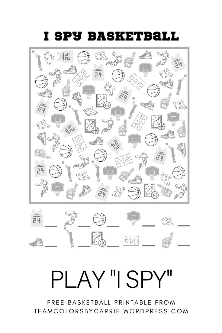 FREE Printable I Spy Challenge Basketball Edition FREE Printable I Spy Challenge Basketball Edition