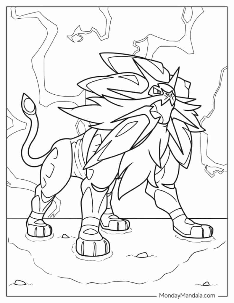 coloring pages of legendary pokemon