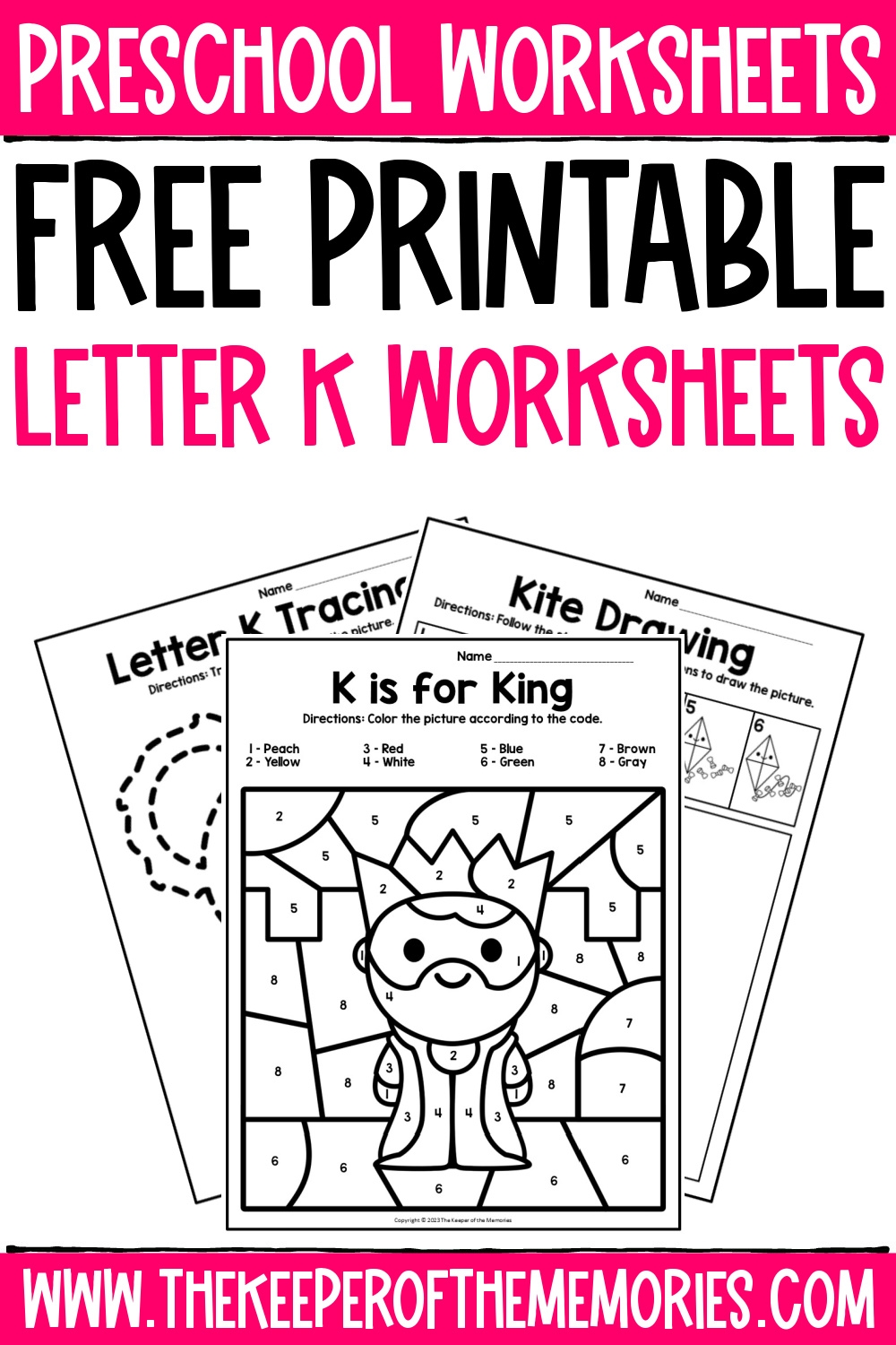letter k preschool worksheets