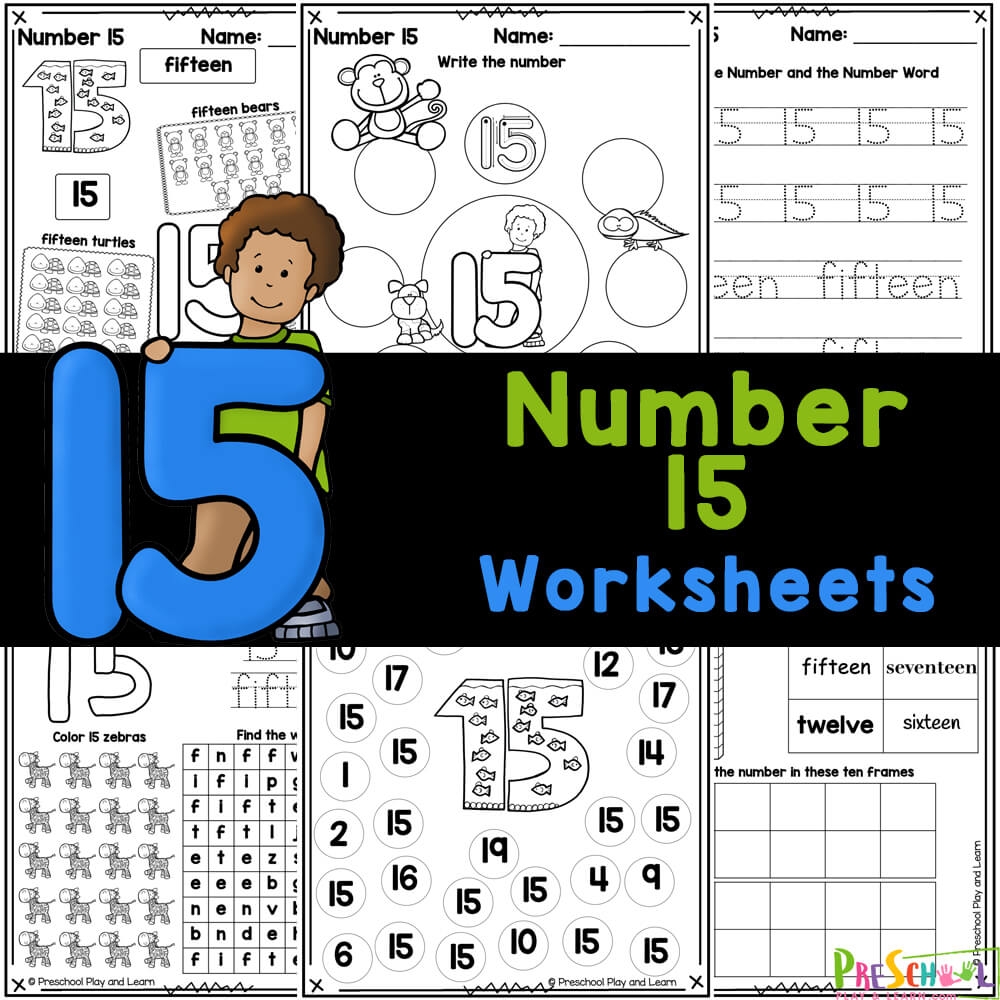 FREE Printable Number 15 Tracing Worksheets For Preschool
