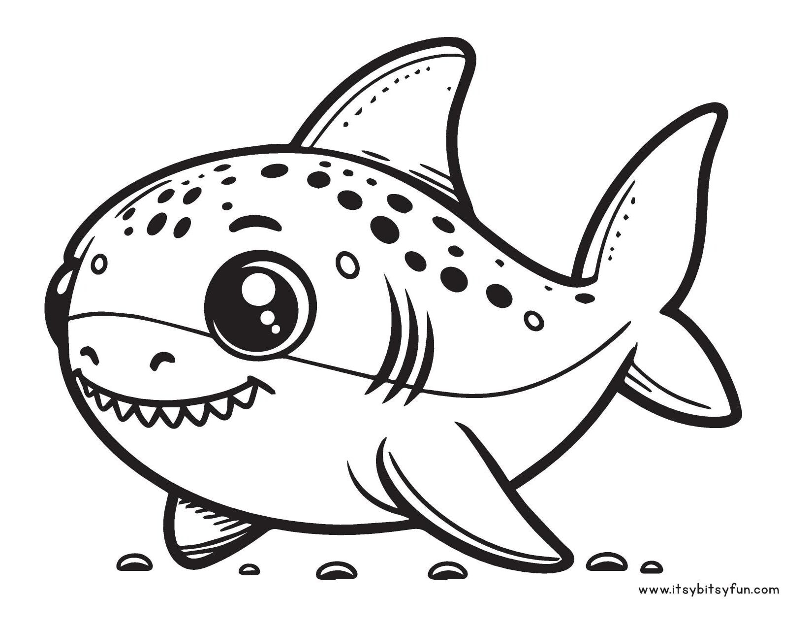 coloring pages sharks printable
