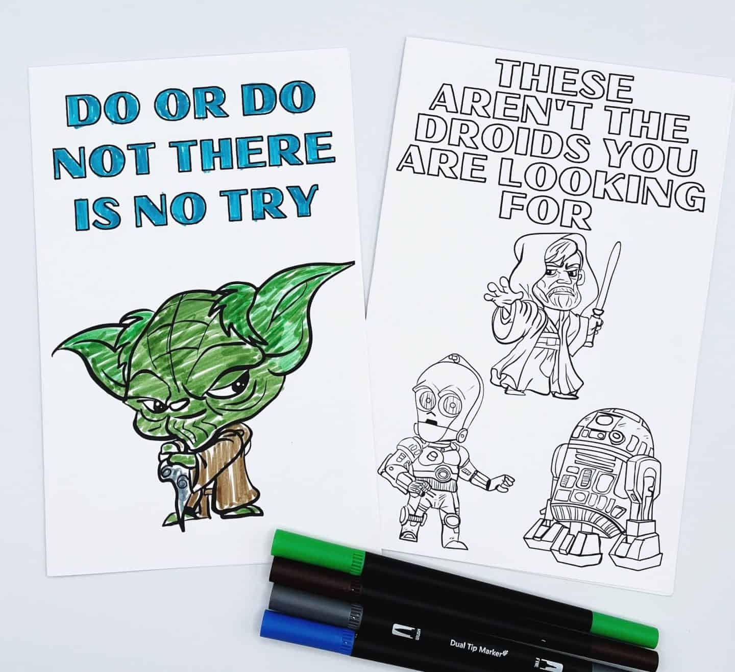 Free Printable Star Wars Birthday Cards To Color