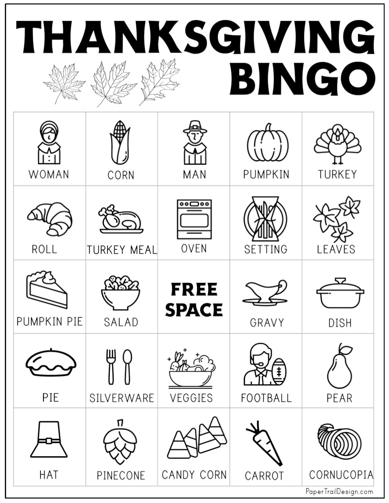 Free Printable Thanksgiving Bingo Cards Paper Trail Design Free Printable Thanksgiving Bingo Cards Paper Trail Design