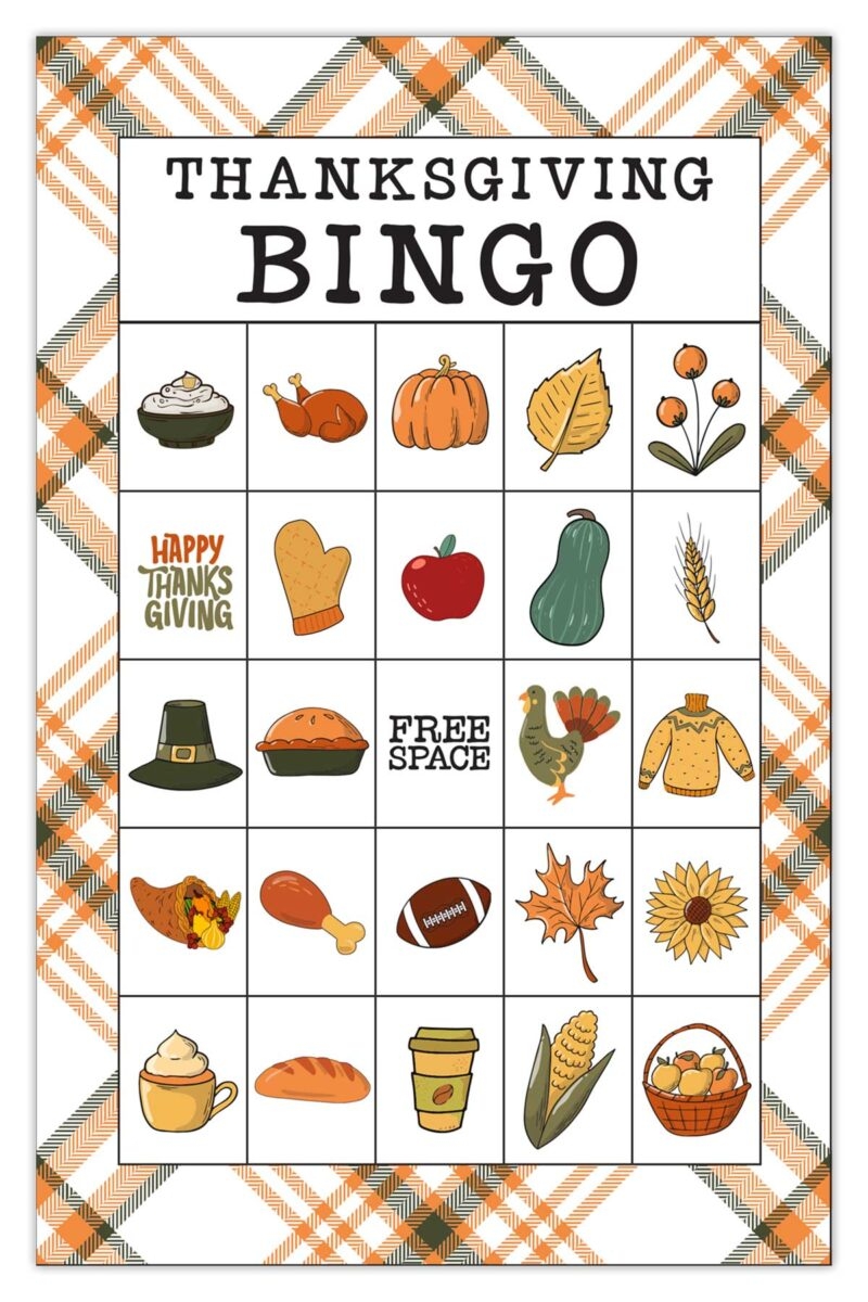 Free Printable Thanksgiving Bingo Cards Printable Party Favors