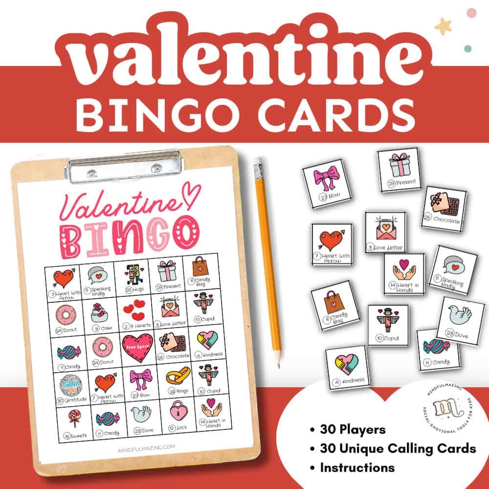 Free Printable Valentine s Bingo Game 30 Cards Mindfulmazing