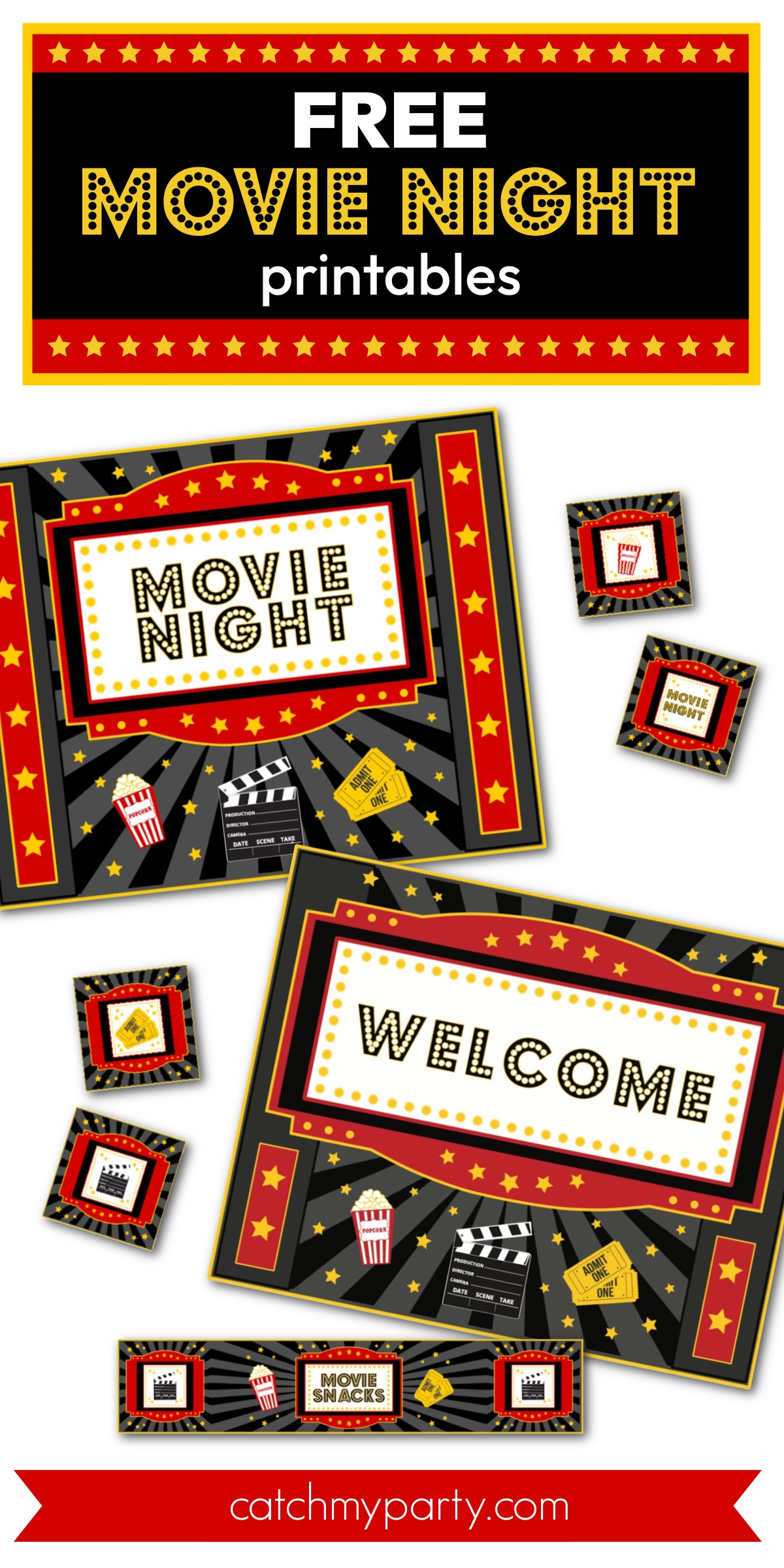 FREE Printables To Level Up Your Movie Night Catch My Party