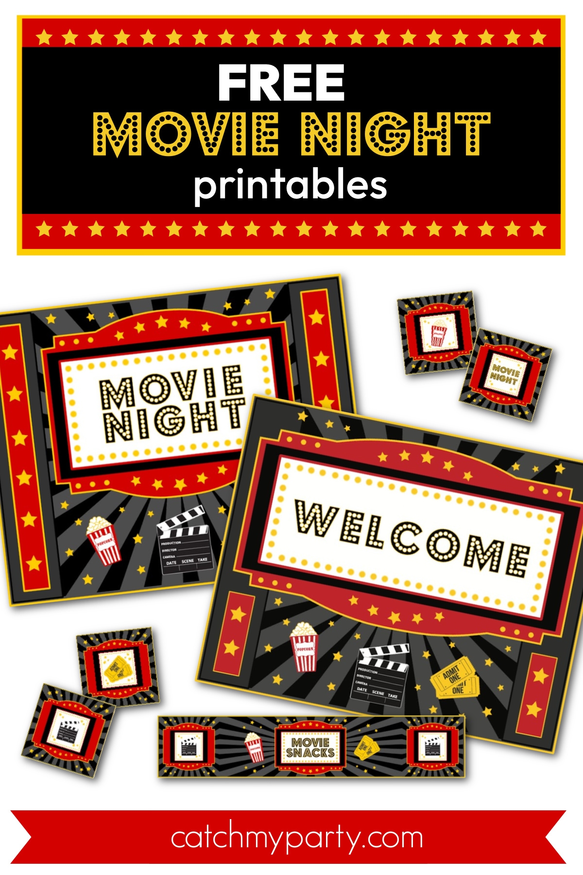 FREE Printables To Level Up Your Movie Night Catch My Party