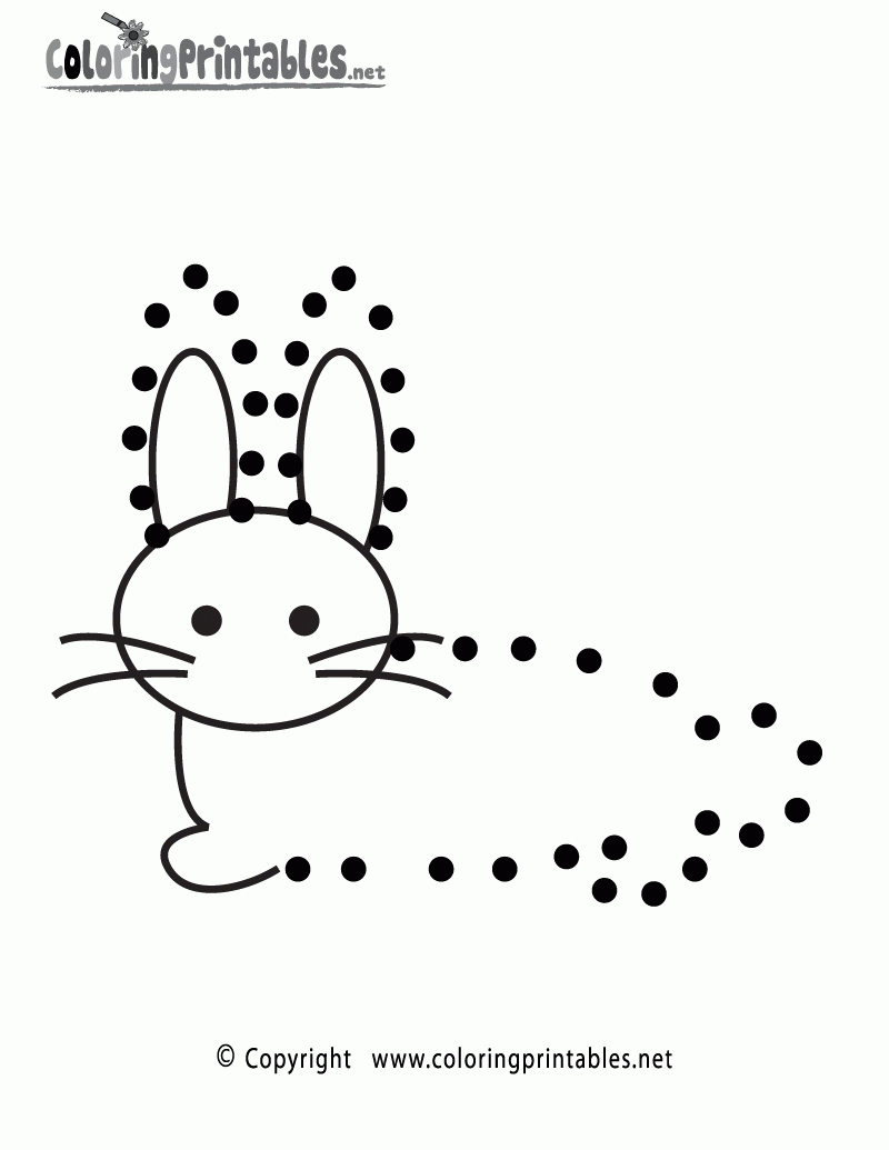 Free Rabbit Connect The Dots Activity A Fun Coloring Printable