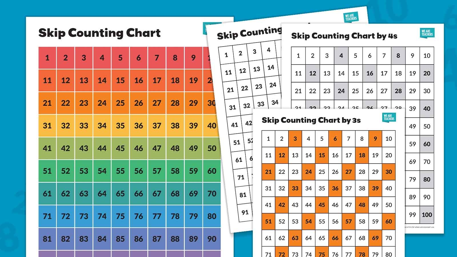 skip counting chart printable skip counting chart printable