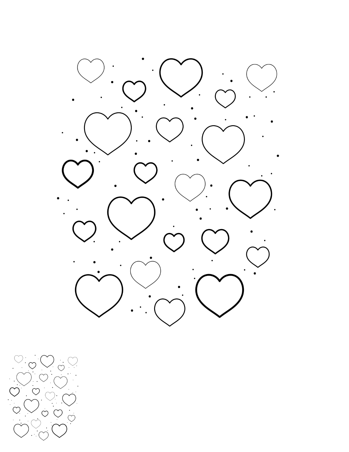 Free Small Heart Coloring Page Template To Edit Online