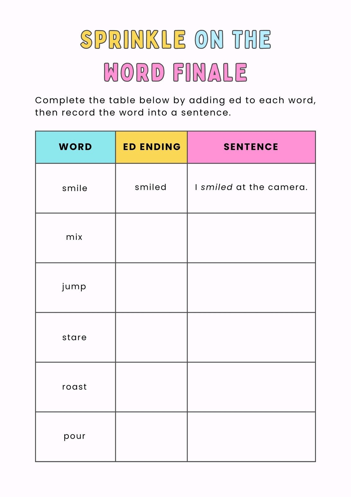spelling words worksheet generator