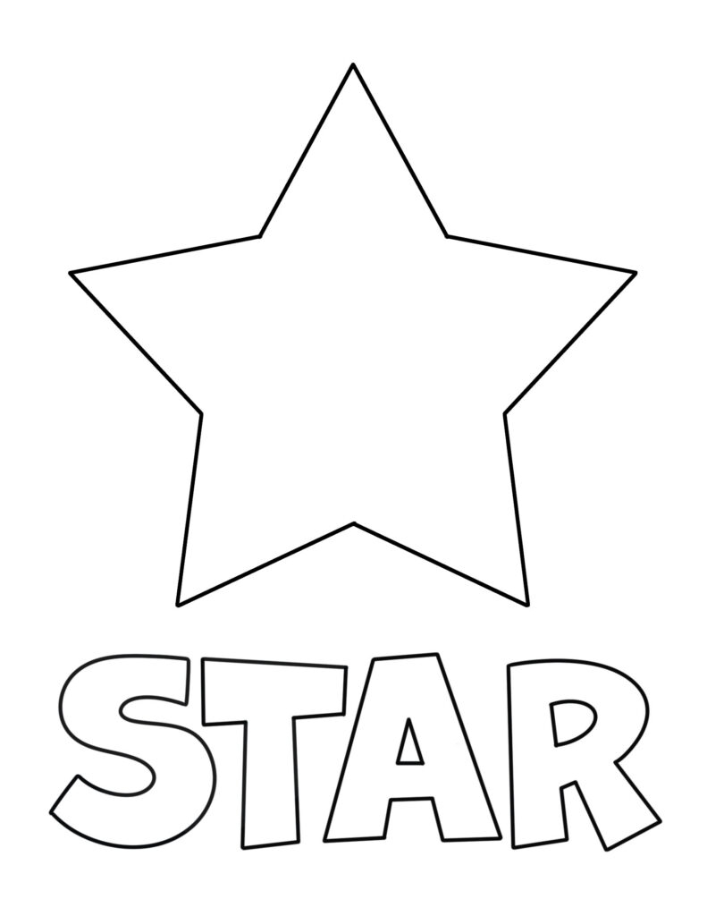 Free Star Coloring Pages For Kids The Hollydog Blog