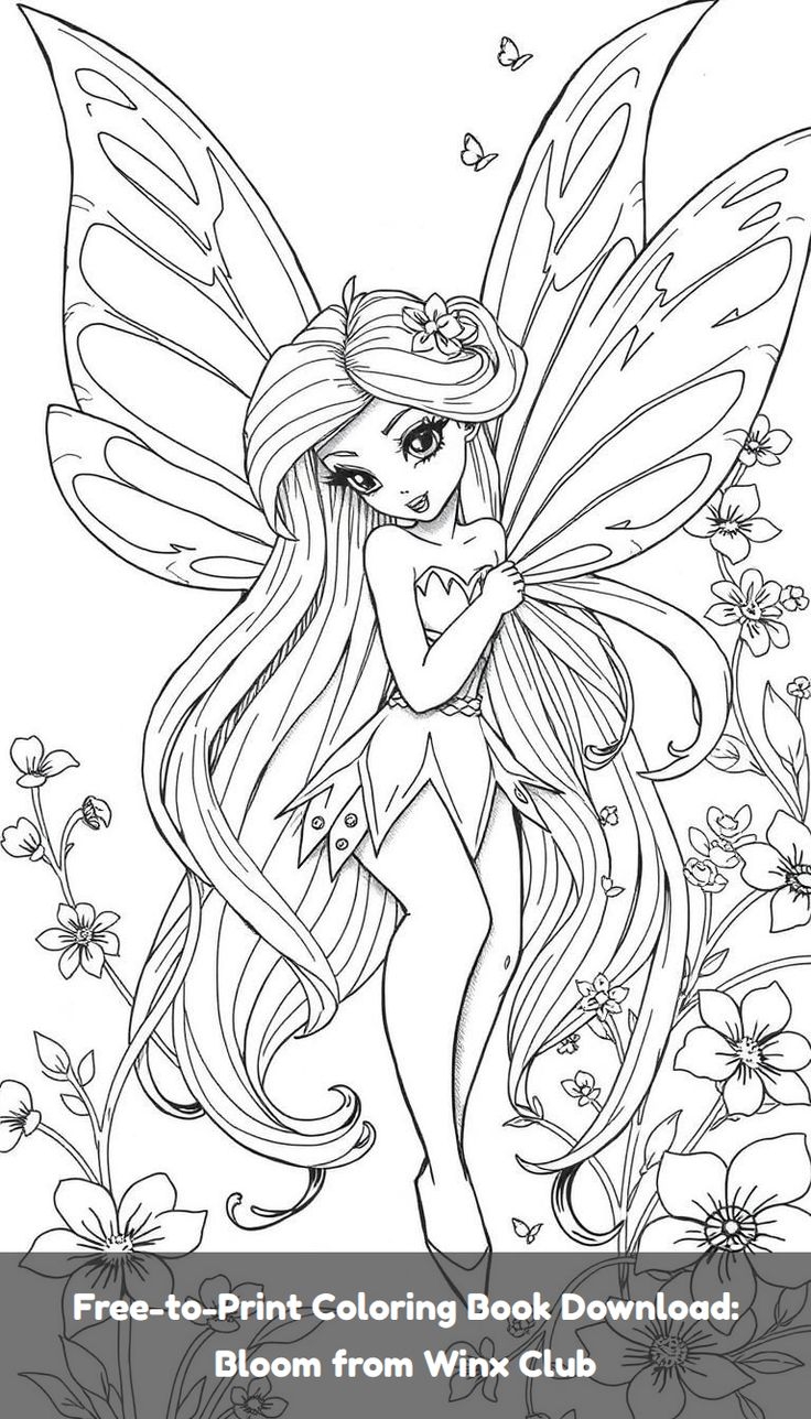 Free to Print Coloring Book Download Bloom From Winx Club